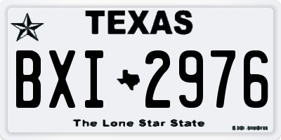 TX license plate BXI2976