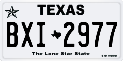 TX license plate BXI2977