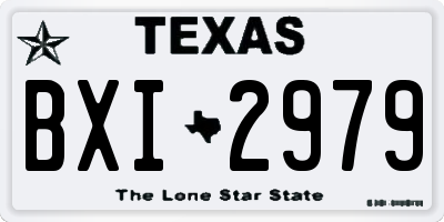 TX license plate BXI2979