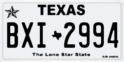 TX license plate BXI2994