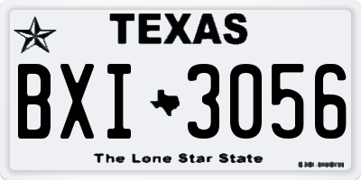 TX license plate BXI3056