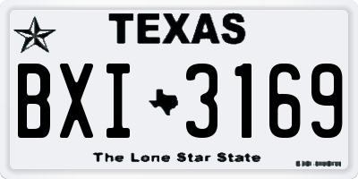 TX license plate BXI3169