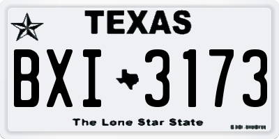 TX license plate BXI3173