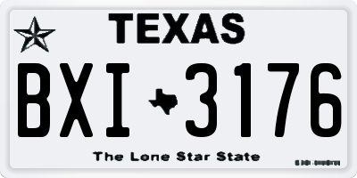 TX license plate BXI3176