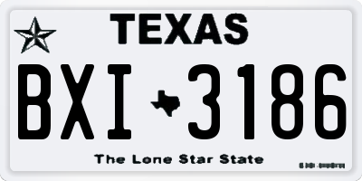 TX license plate BXI3186
