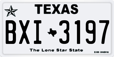 TX license plate BXI3197