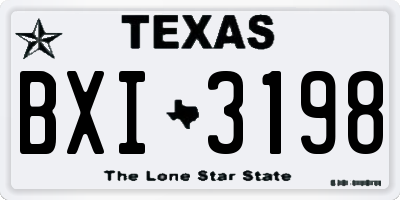 TX license plate BXI3198