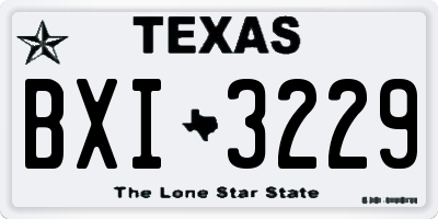 TX license plate BXI3229