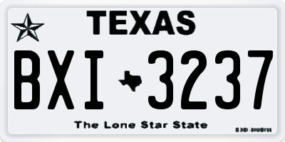 TX license plate BXI3237