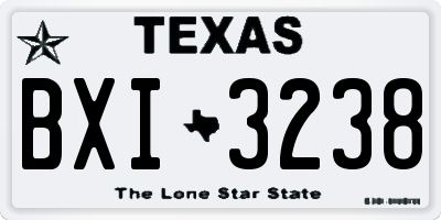 TX license plate BXI3238