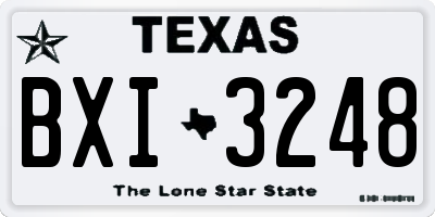 TX license plate BXI3248