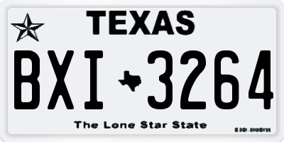 TX license plate BXI3264