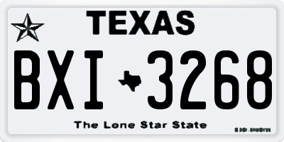 TX license plate BXI3268