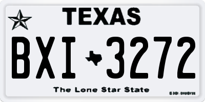 TX license plate BXI3272