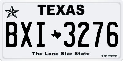 TX license plate BXI3276