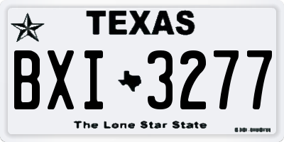 TX license plate BXI3277