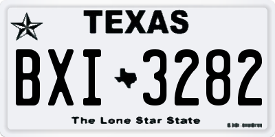 TX license plate BXI3282