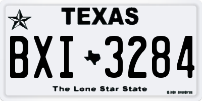 TX license plate BXI3284