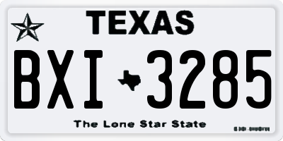 TX license plate BXI3285