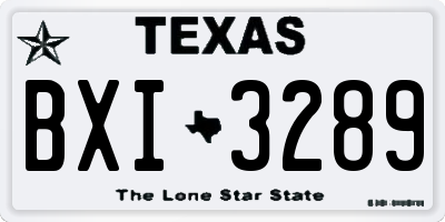 TX license plate BXI3289