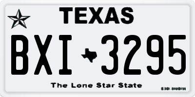 TX license plate BXI3295