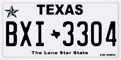 TX license plate BXI3304