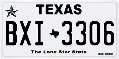 TX license plate BXI3306