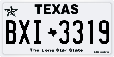 TX license plate BXI3319
