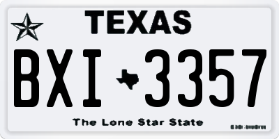 TX license plate BXI3357