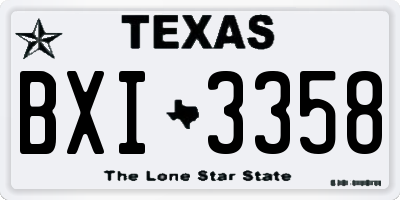 TX license plate BXI3358