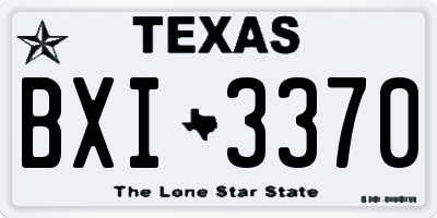 TX license plate BXI3370