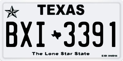 TX license plate BXI3391