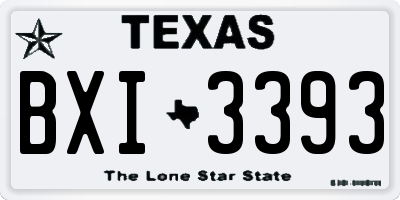 TX license plate BXI3393