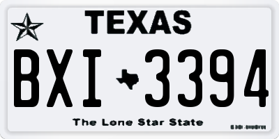 TX license plate BXI3394