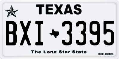 TX license plate BXI3395