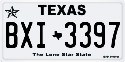 TX license plate BXI3397