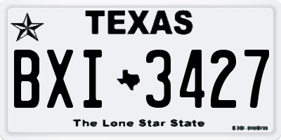 TX license plate BXI3427