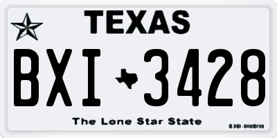 TX license plate BXI3428