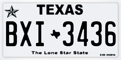 TX license plate BXI3436