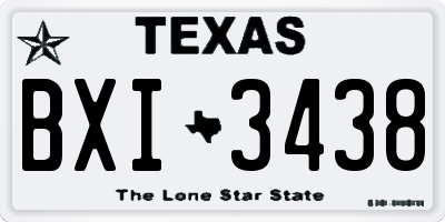 TX license plate BXI3438