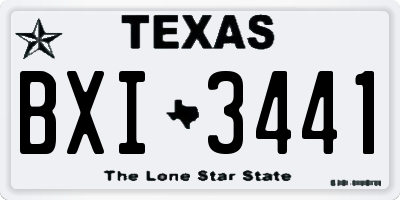 TX license plate BXI3441