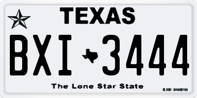 TX license plate BXI3444