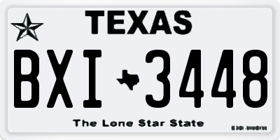 TX license plate BXI3448