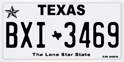 TX license plate BXI3469