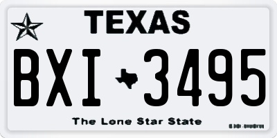 TX license plate BXI3495