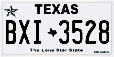 TX license plate BXI3528