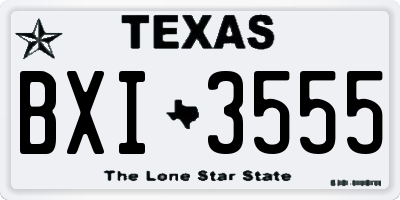 TX license plate BXI3555