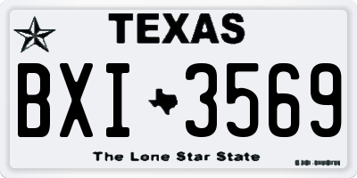 TX license plate BXI3569