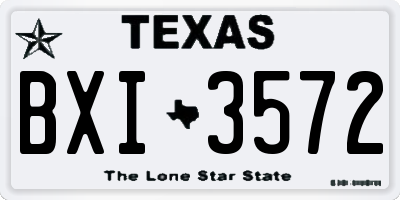 TX license plate BXI3572