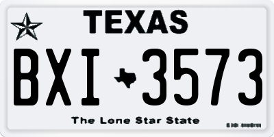 TX license plate BXI3573